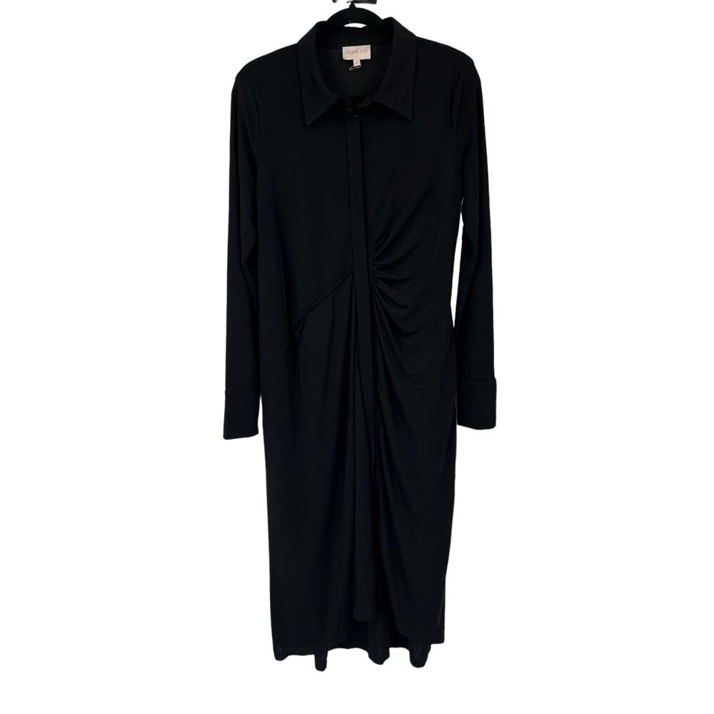 Ciebon shirt Dress Jennifer high low long sleeve size Large L